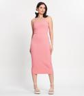 Vestido Midi Canelado Select Rosa