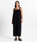 Vestido Midi Decote Reto Select Preto