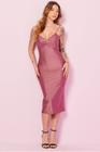 Vestido Midi Detalhe No Busto Up Glam Planet Girls Pink