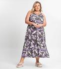 Vestido Midi Feminino Plus Size Secret Glam Roxo