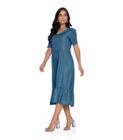 Vestido Midi Feminino Rovitex Azul