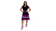 Vestido Midi Moda Evangelica Cinto Viscolycra