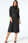 Vestido Midi PKS Malha Jacquard Cheron Preto