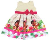 Vestido Infantil Festa Moana Baby Festa Luxo Promoção Barato