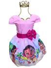 Vestido Moana Baby Luxo Temático Infantil Com Saiote Tule