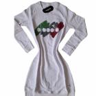 Vestido Moletom Feminino Sportwear Diadora Branco