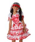Vestido Noivinha Infantil Quadrilha Festa Junina tiara Tule