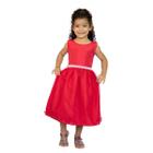 Vestido Nosso Vermelho com cinto infantil Casamento Dama Festa REF 2244