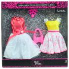 Vestido Para Boneca Barbie Com 2 Vestidos Doll Dress Candide