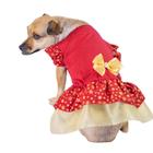 Vestido Para Cachorro Natal Vermelho Estrela Tamanho P