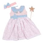 Vestido Trapézio Boneca Metoo Angela Verde e Rosa Fantasia Temático -  Pityticos Moda Infantil