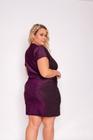 Vestido Plus Size com Brilho abertura frontal