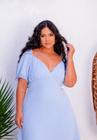 Vestido Plus Size Detalhe em Transpasse no Busto