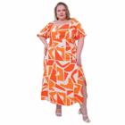 vestido floral plus size estampado em Promoção no Magazine Luiza