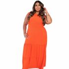 Vestido Plus Size Longo Moda Grande Veste 46 ao 52 Chic