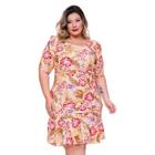 Vestido Plus Size Moda Evangélica Babado Malha Lase 0502