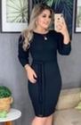 Vestido Plus Size Tubinho Faixa Moda Evangélica Feminina