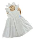 Vestido Pop Colors Infantil Branco Fofura + Faixa Cabelo Tam.2-3 Anos