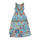 Vestido regata estampado longo