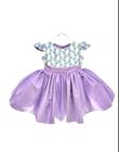 Vestido Infantil Princesa Sofia Rapunzel Ariel Lilás Rodado - Tio