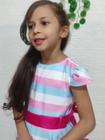 Vestido Tematico da Marca Pititica Moda Infantil da Cor Rosa e Azul