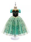 Vestido Temático Infantil Luxo Anna Frozen
