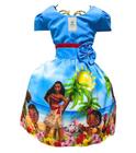 Vestido Moana adulta azul Temático Infantil 1 a 8 anos, Magalu Empresas