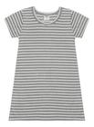 Vestido Tipo T-shirt Canelado Malha Strib Rib Infantil Nº 4 Ao 10