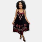 Vestido Trapézio Alça Batik  Indiano Plus Size Boho 2025