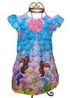 Vestido Trapézio Temático Infantil Menina Sereia