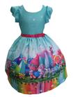 Vestido Trolls Verde infantil festa