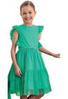 Vestido Verde Brilhoso Tule Infantil Petit Cherie