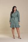 Vestido verde crepe hadaza