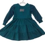 Vestido Verde Escuro Infantil Inverno