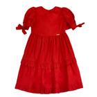 Vestido Vermelho Infantil em Algodão Precoce 4320