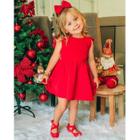 Vestido Vermelho Moda Blogueirinha Tendência Menina - Mãe de Menina