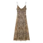 Vestido Vintage de Leopardo Sem Mangas - Ideal para Verão e Praia