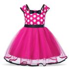 Vestidos infantis para meninas aniversário Minnie Pink Costume-3T-100