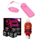 Vibrador bullet + excitante feminino lança xanas + dadinho de brincadeira - Sexy Import