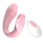 Vibrador Casal Dupla Penetração com Controle Remoto Formato Glande