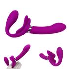 Vibrador Casal Strapless Strapon Duplo Inversão 12 Vibrações da Pretty Love