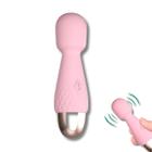 Vibrador Corporal Feminino Sexual Recarregável Estimulador De Clitóris Massageador Varinha Elétrica 10 Modos De Vibração - Rosa - Sexy Import