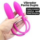 Vibrador Duplo Duas Pontas para casal Cordinha Dupla Penetração Vibrador Anal Vaginal Ponto G Lésbicas Casal Mulheres Recarregável - Taiwan Collection