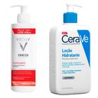 Vichy Dercos e Cerave Kit Shampoo + Loção de Hidratante