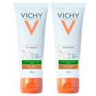 Vichy Idéal Soleil Purify Kit com 2 Unidades Protetor Solar Facial com Cor FPS70 Média