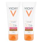 Vichy UV-Glow Kit com 2 Unidades Protetor Solar Facial com Cor FPS60 Média a Negra