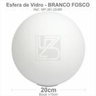 Vidro Esfera S/ Colarinho 20Cm Bocal 10Cm - Branco Fosco