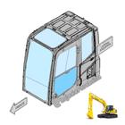 Vidro Inferior Porta Escavadeira Komatsu PC200-8 20Y5311451