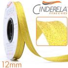 Viés com Lurex Fino 12mm 20 Metros - Ouro - Cinderela