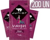 Vinagre Em Sachê Junior Vinho Tinto 4Ml - 200 Unidades